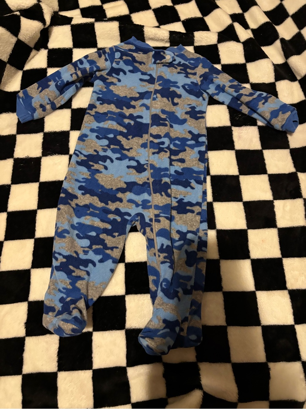 6/9 month camo blue sleeper